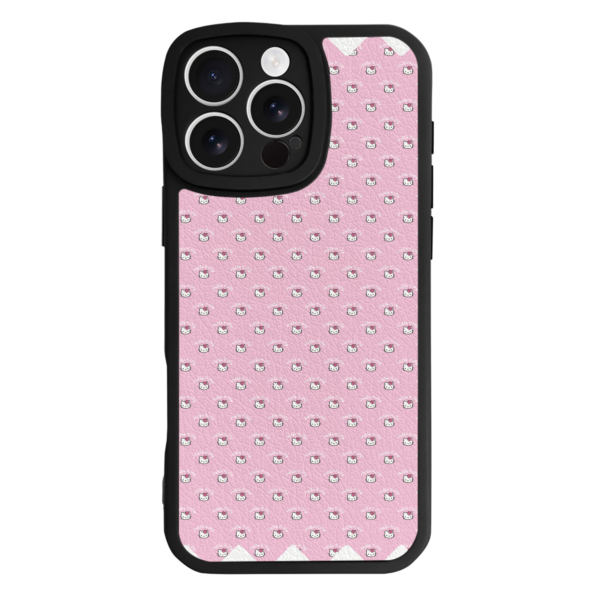 （画像用） Hello Kitty ハローキティ 【iPhone 16シリーズ対応】シリコンスマホケース（レザー調） 材質：シリコン